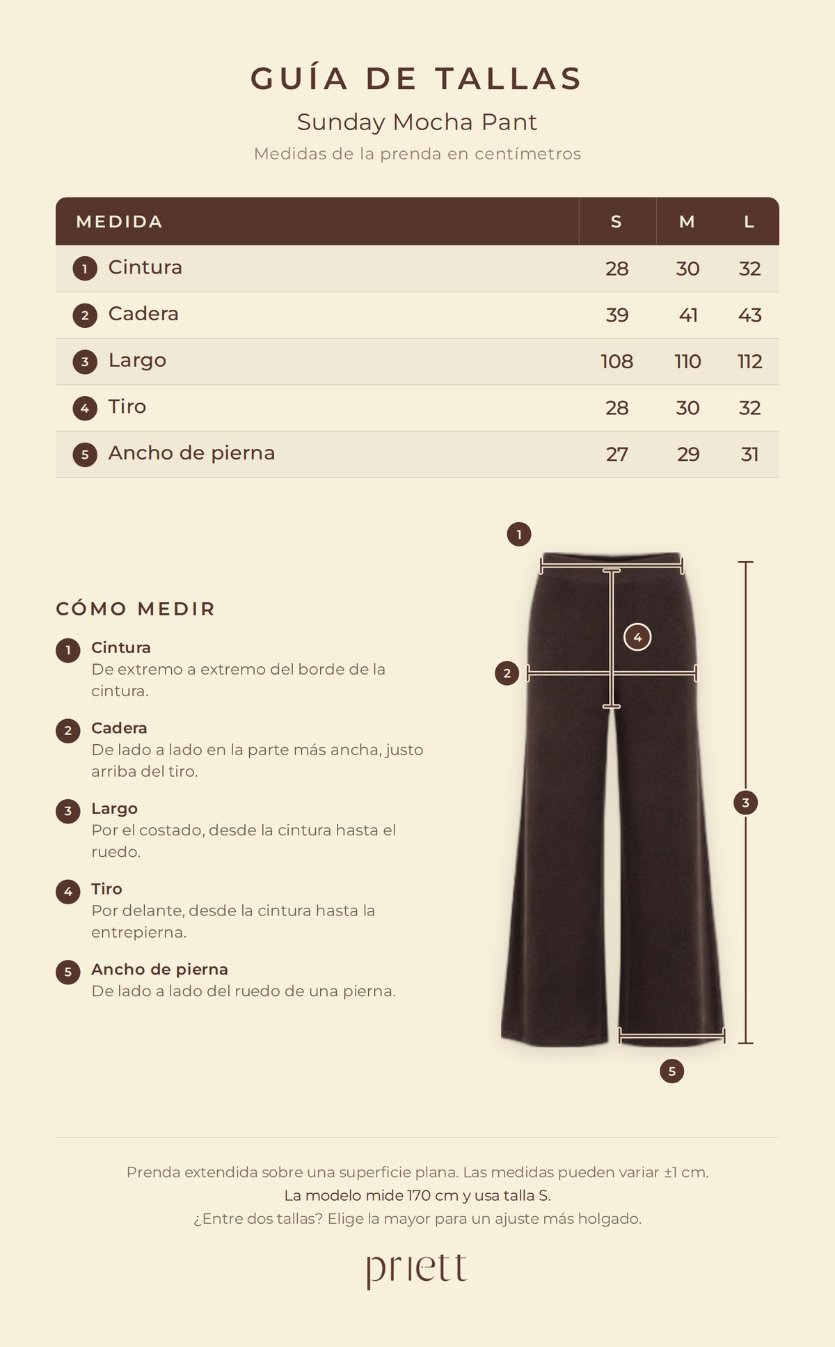 Guía de tallas